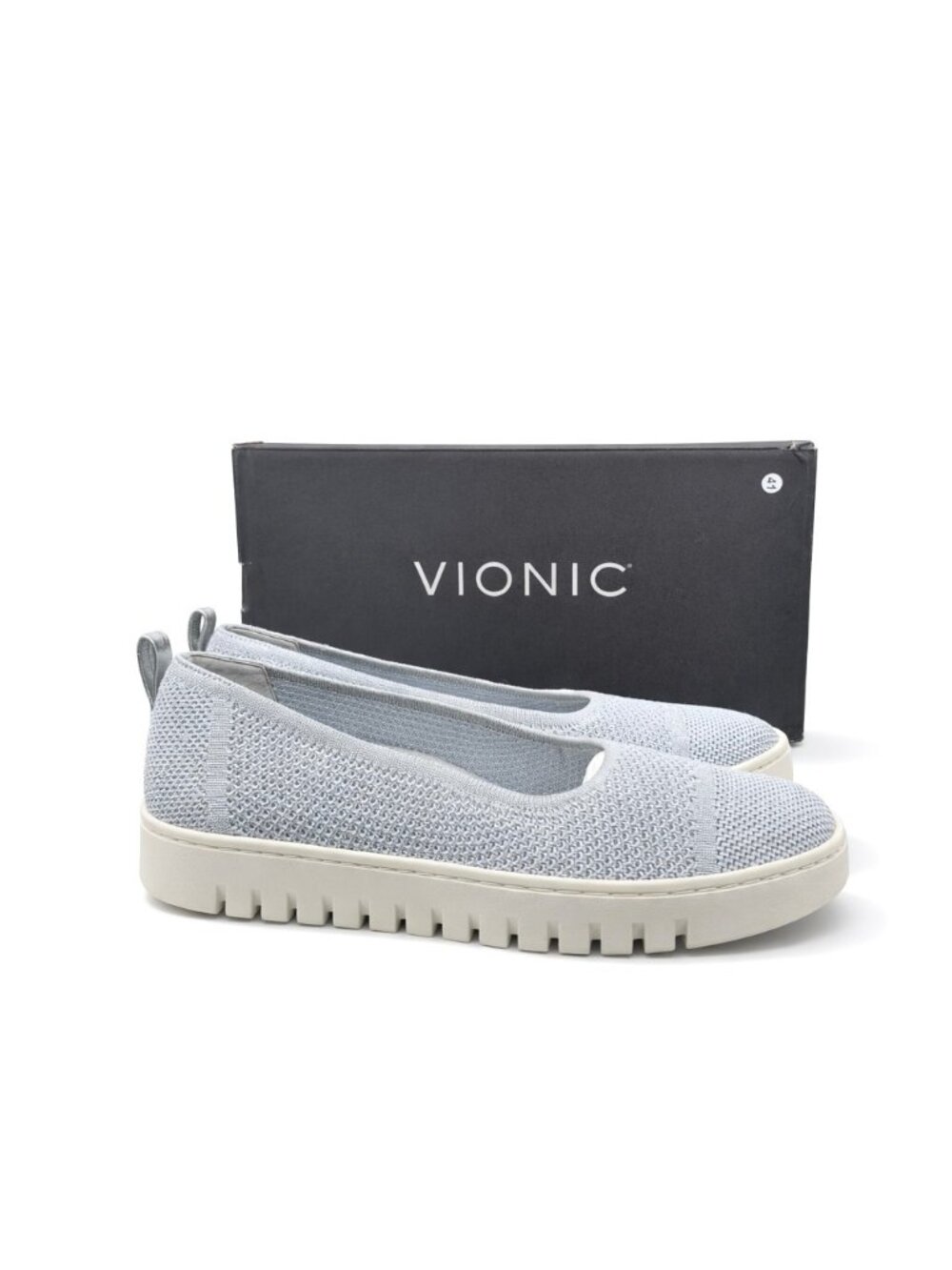 Vionic Light Blue Knit Slip-On Flats - Picture 7 of 11